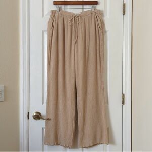 Abercrombie & Fitch Beige Wide-Leg Pants